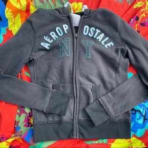 Aeropostale Dark Blue-Gray Hoodie, Size Small, Good condition